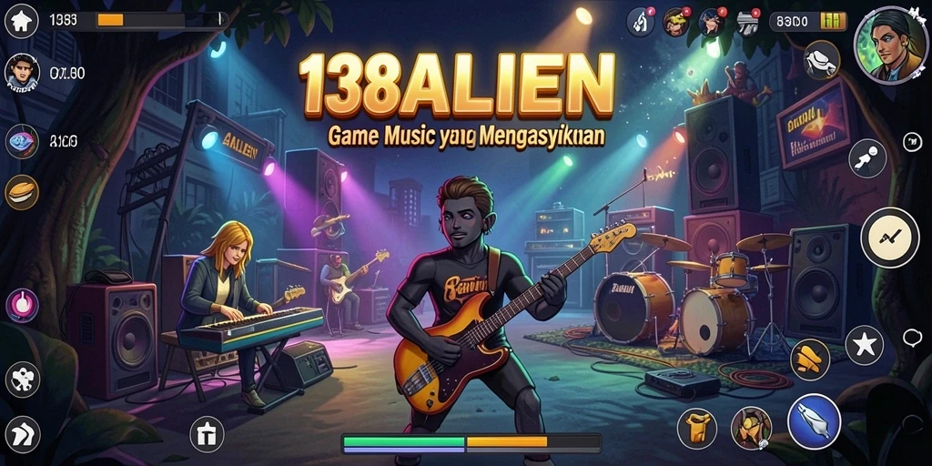 Tampilan gameplay 138ALIEN dengan irama musik yang menarik.