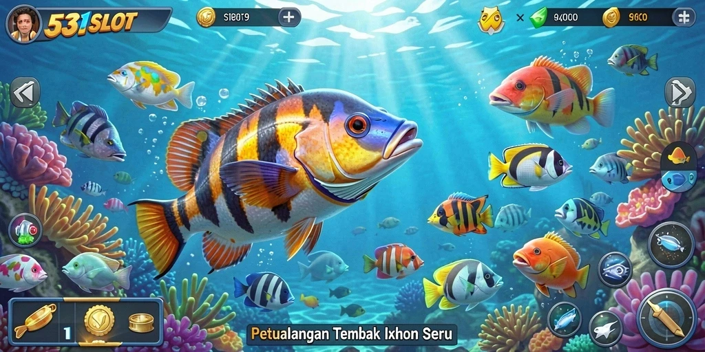 Gameplay seru menembak ikan di 531SLOT.