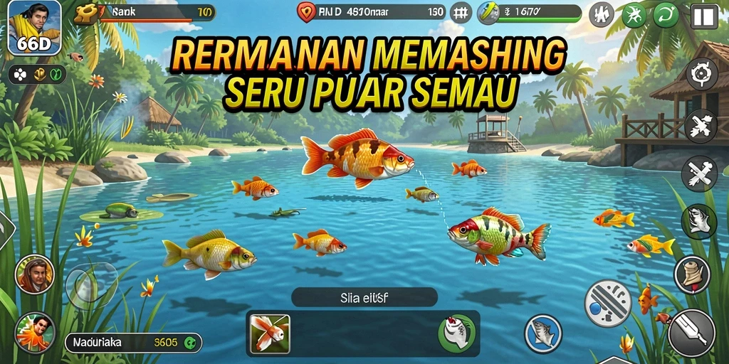 Screenshot gameplay 66D menampilkan pengalaman memancing yang seru dan menarik.
