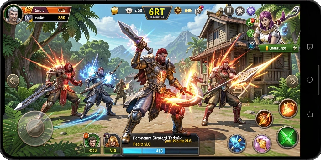 Tampilan gameplay 6RT yang menarik dan penuh strategi.