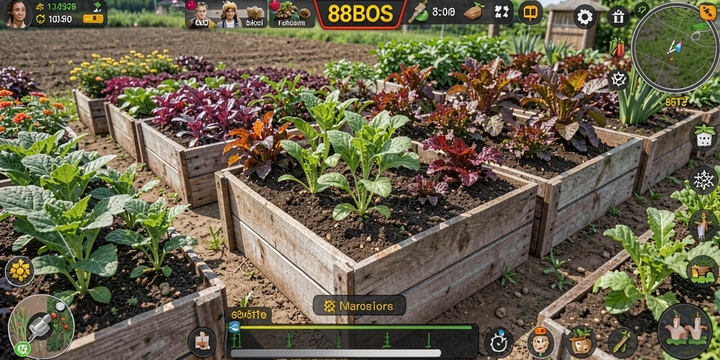Tampilan gameplay menarik dari <strong>88BOS</strong> dengan aktivitas pertanian yang menyenangkan.