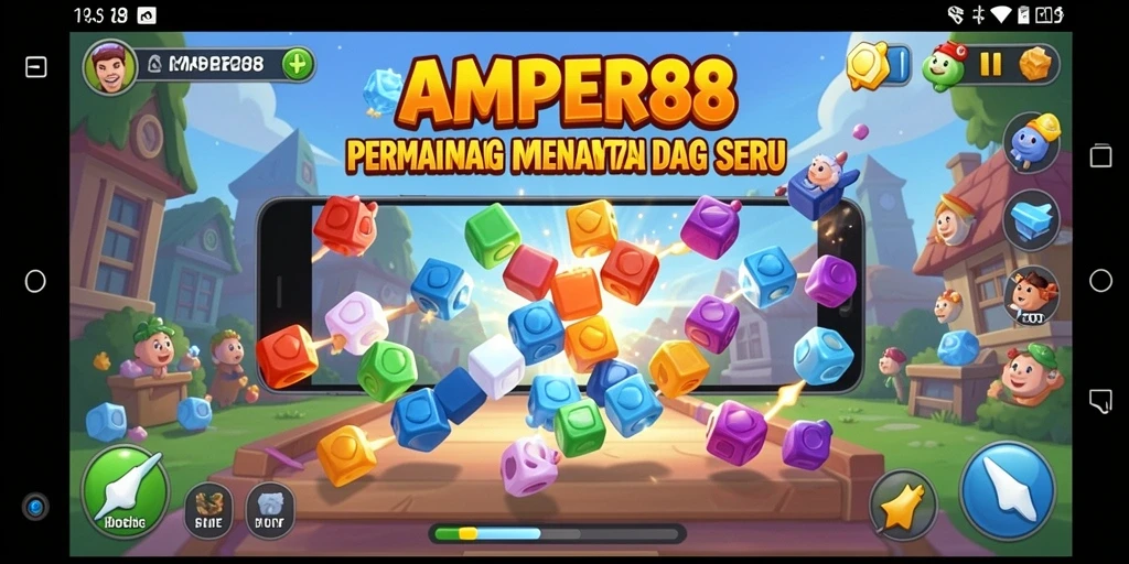 Tangkapan layar menunjukkan gameplay seru AMPER88 yang menantang.