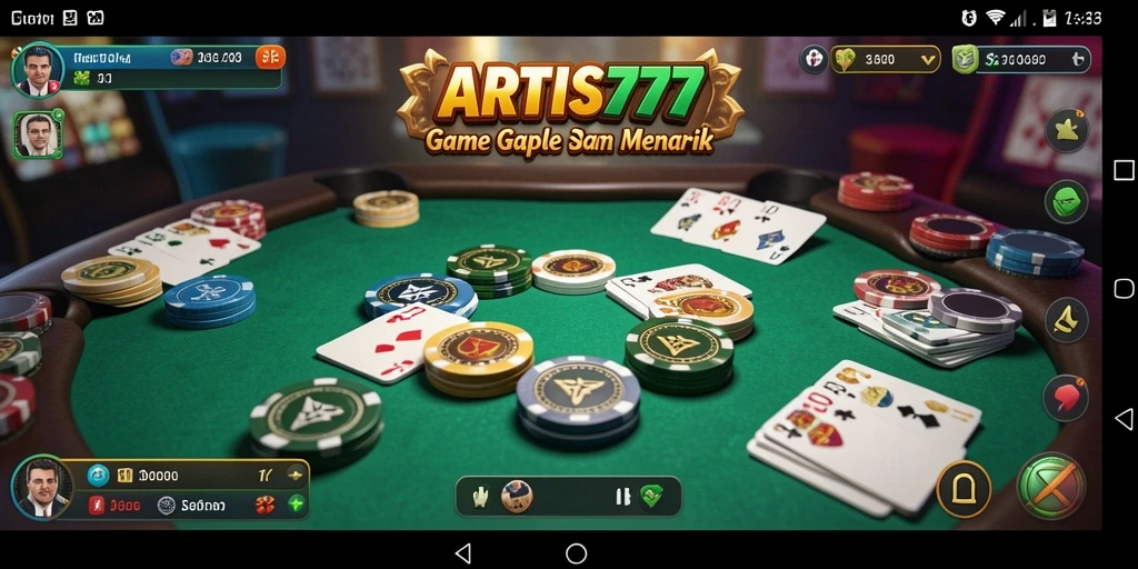 Tampilan seru gameplay Gaple di ARTIS777.