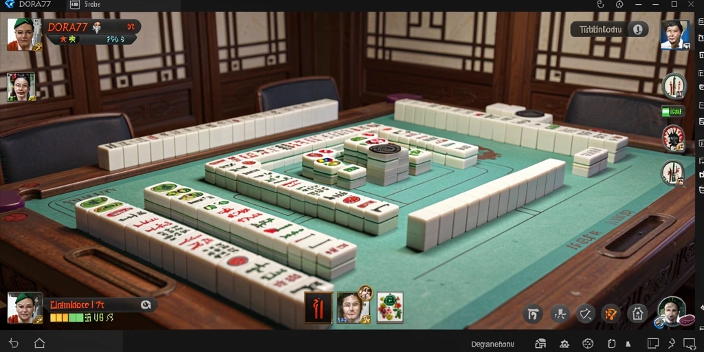 Screenshot DORA77 menampilkan pemain menikmati permainan Mahjong yang seru.