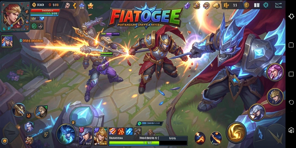 Tampilan seru pertempuran dalam FIATOGEL dengan hero yang beraksi.