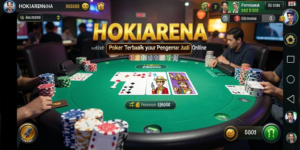 Tampilan gameplay HOKIARENA yang mendebarkan dalam bermain poker.