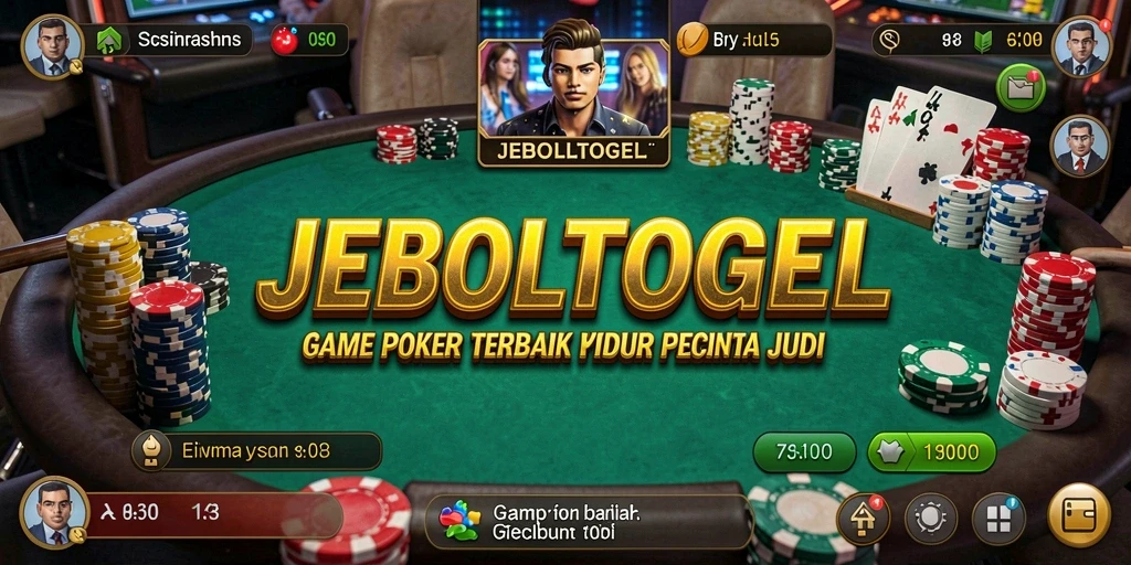 Screenshot gameplay JEBOLTOGEL yang menampilkan aksi Poker yang seru.