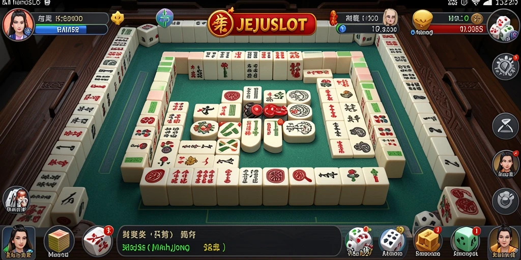 Screenshot gameplay JEJUSLOT yang menampilkan serunya permainan Mahjong.