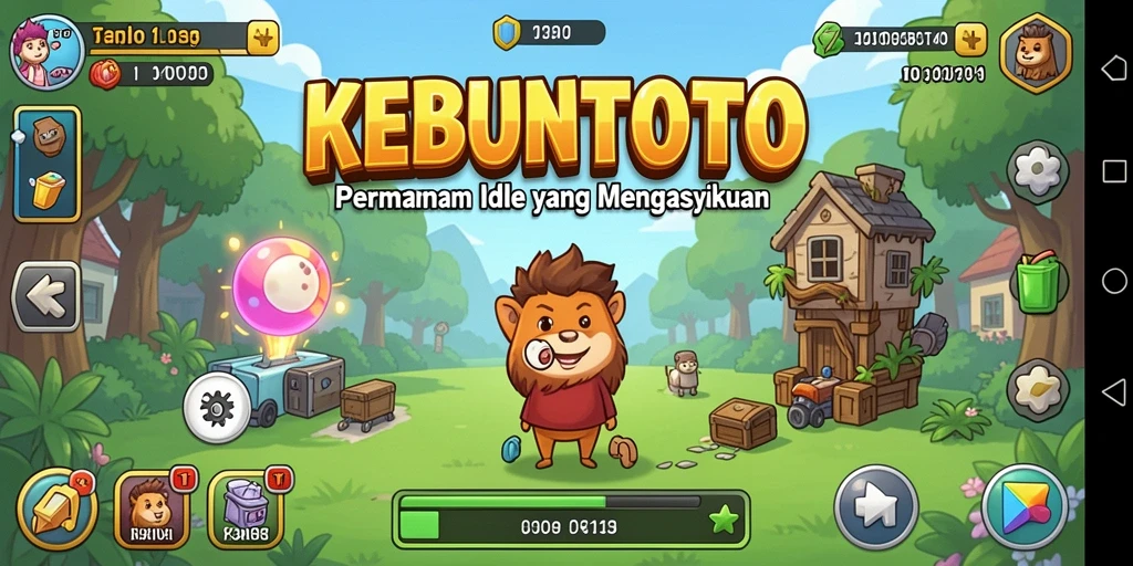 Tampilan gameplay KEBUNTOTO yang menarik dan penuh warna.