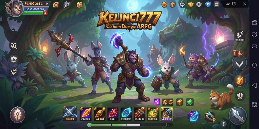 Tampilan mendebarkan dalam permainan KELINCI777 ARPG.