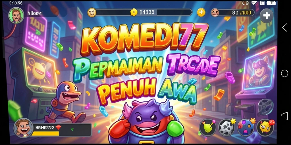 Tampilan gameplay KOMEDI77 yang lucu dan penuh aksi.