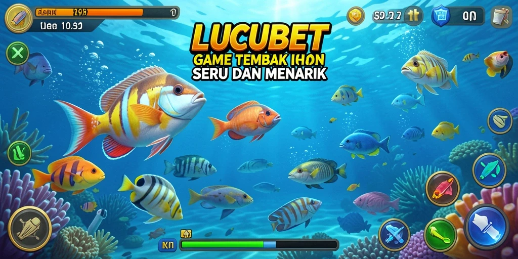 Gameplay seru di LUCUBET menampilkan aksi menembak ikan.