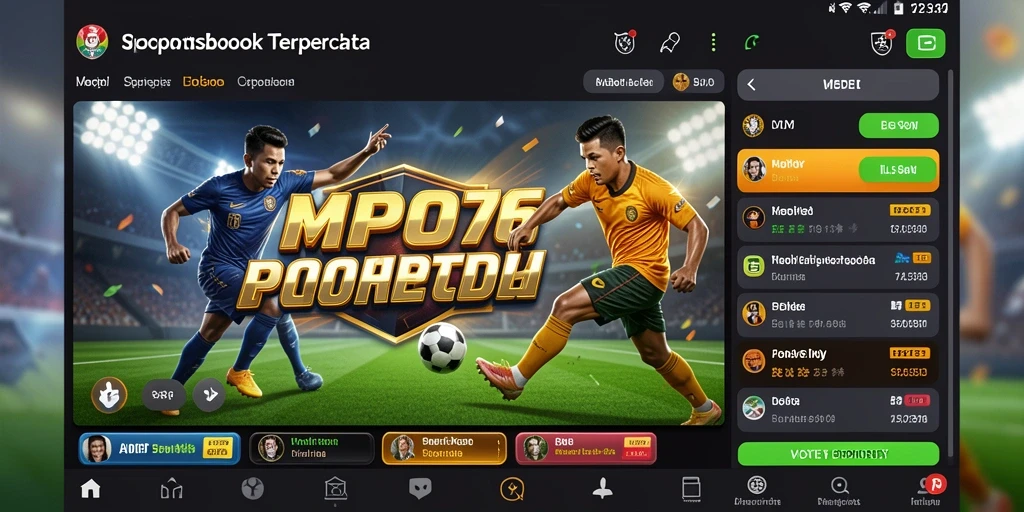 Tampilan gameplay seru dalam aplikasi Sportsbook MPO76.