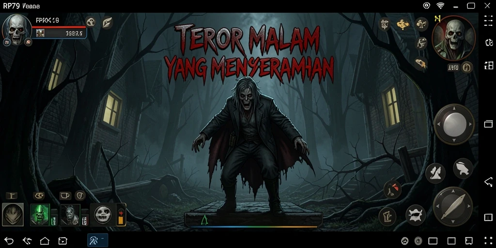 Screenshot menunjukkan suasana mencekam di dalam ruangan gelap.
