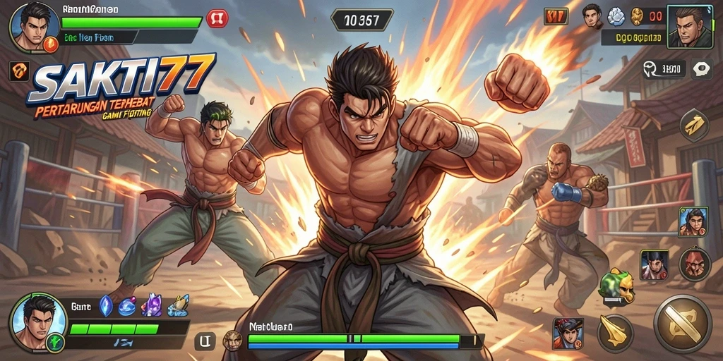 Screenshot gameplay pertarungan seru di SAKTI77.