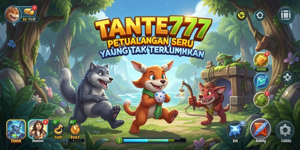 Tampilan gameplay TANTE777 yang penuh aksi dan petualangan.