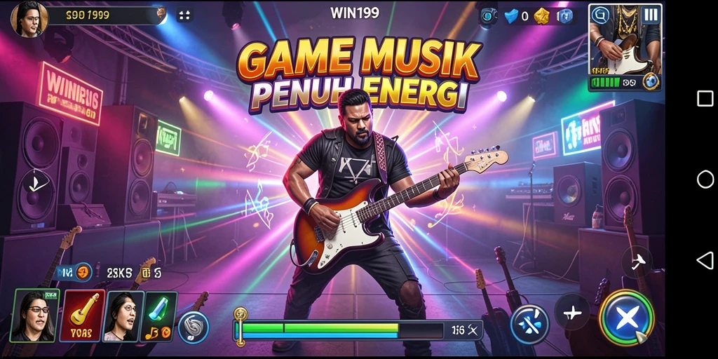 Tampilan screenshot gameplay WIN199 dengan musik yang menyenangkan.