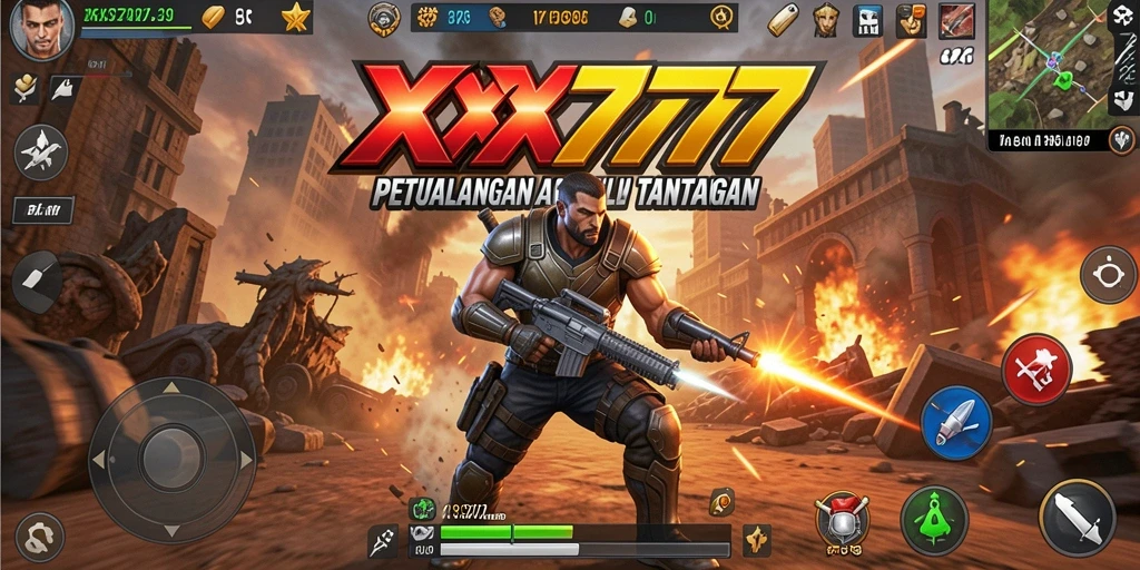 Tampilan gameplay XXX777 yang mendebarkan dan penuh aksi.